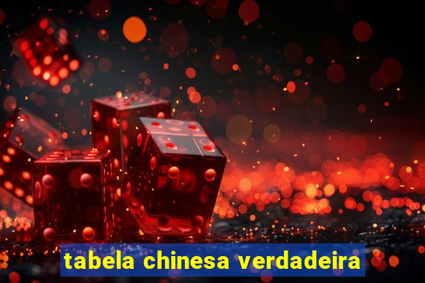 tabela chinesa verdadeira